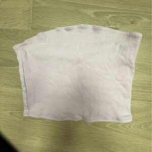 Simple Ribbed Tube Top in Light Lavender